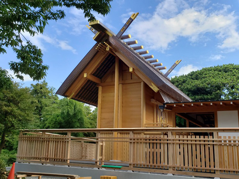 岩手県 本殿 銅板平葺き工事